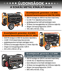 Áramfejlesztő generátorok