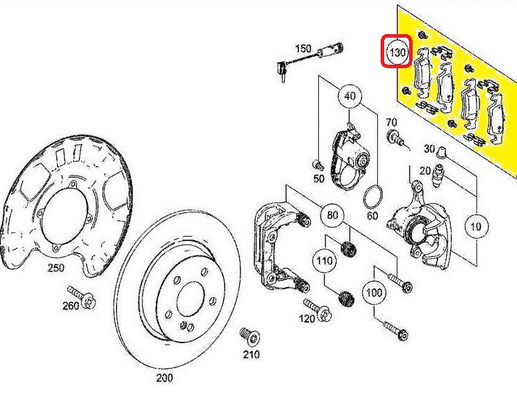 MERCEDES OE Hátsó fékbetét 0074207720_MER