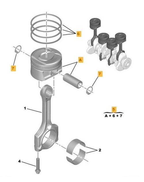 PSA OE Dugattyú 0628S1_PSA