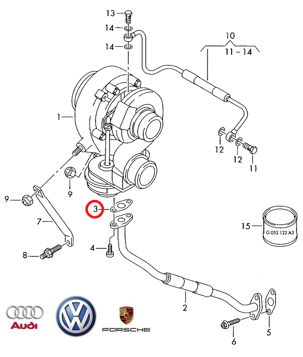 VW OE Turbo tömítés 076145757_VOLK