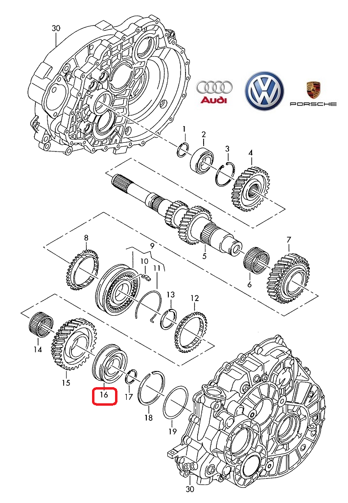 VW OE Golyós csapágy 0A5311235B_VOLK