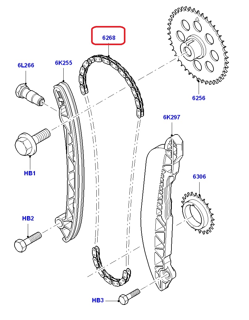 FORD OE Vezérműlánc 1089822_FORD