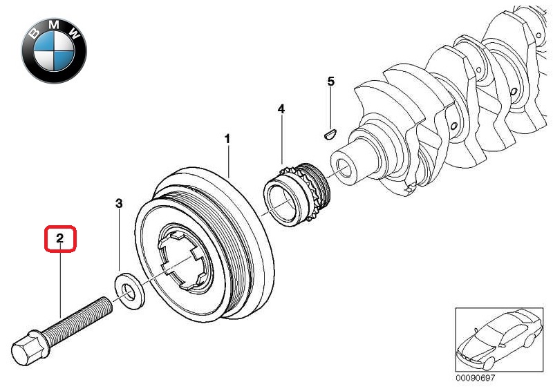 BMW OE Csavar, szíjtárcsa 11237790922_BMW