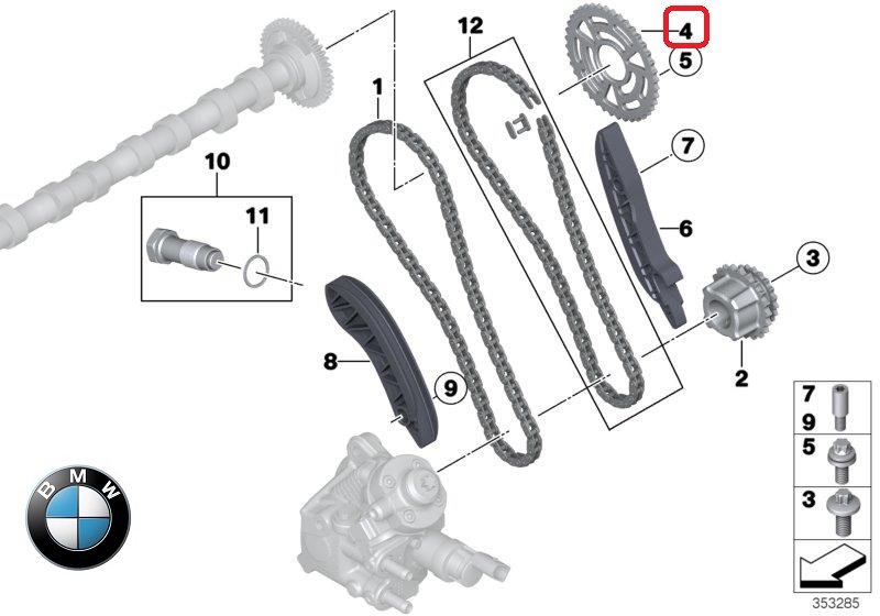 BMW OE Lánckerék, vezérmű 11318509927_BMW