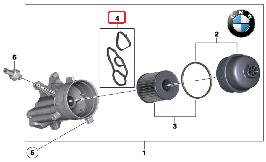 BMW OE Olajszűrőház tömítés 11428643758_BMW