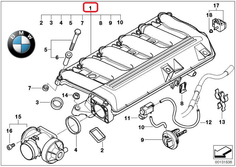 BMW OE Szívócsonk 11617800585_BMW