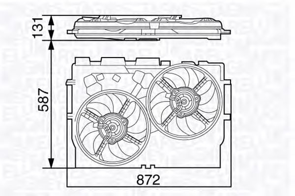 PSA OE Ventilátor, vízhűtő 1250H4_PSA