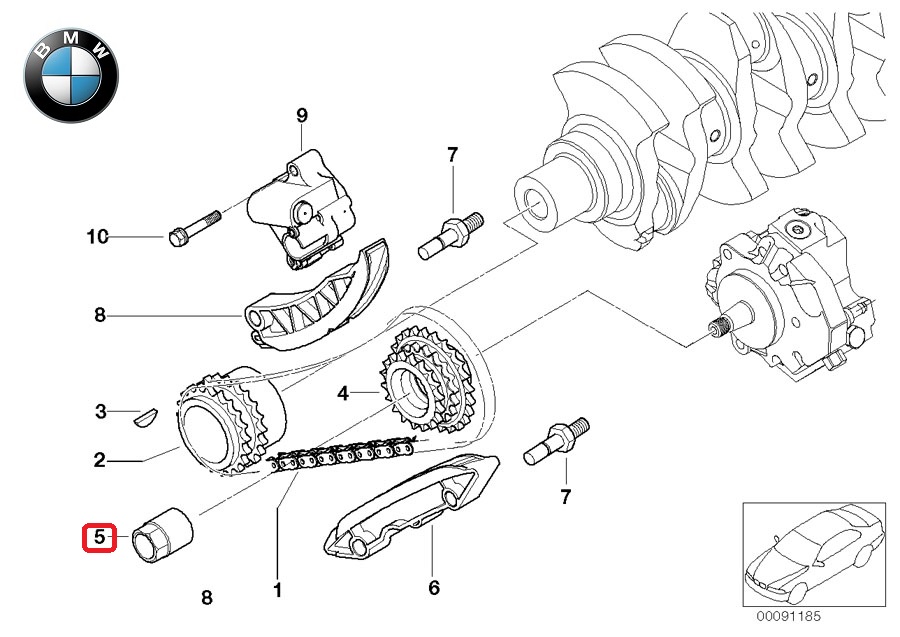 BMW OE Csavar anya 13522247623_BMW