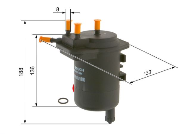 BOSCH Üzemanyagszűrő 09864B2024_BOSCH