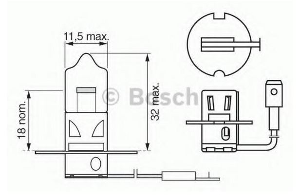 BOSCH Izzó, halogén 1987301032_BOSCH