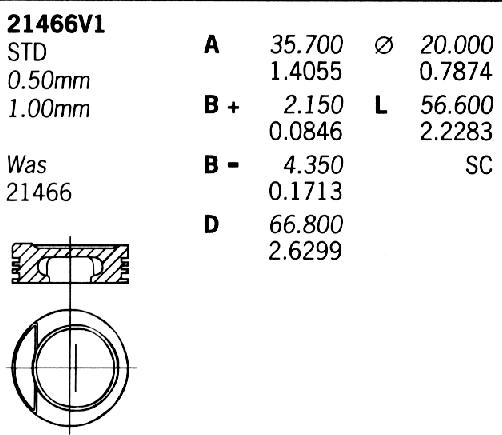 AE Dugattyú 21466V1