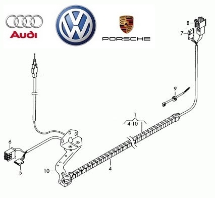 VW OE Elektromos vezeték 2E0971951AF_VOLK