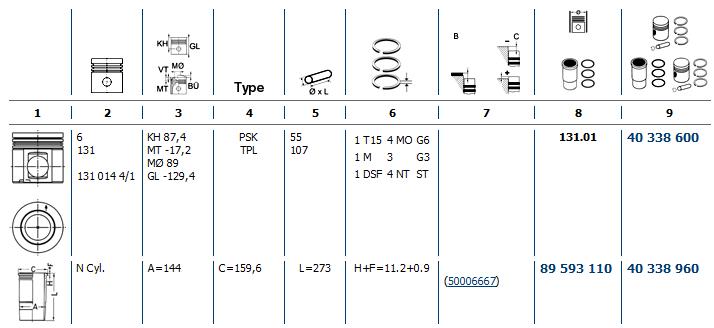 KOLBENSCHMIDT Dugattyú+hüvely 40338960