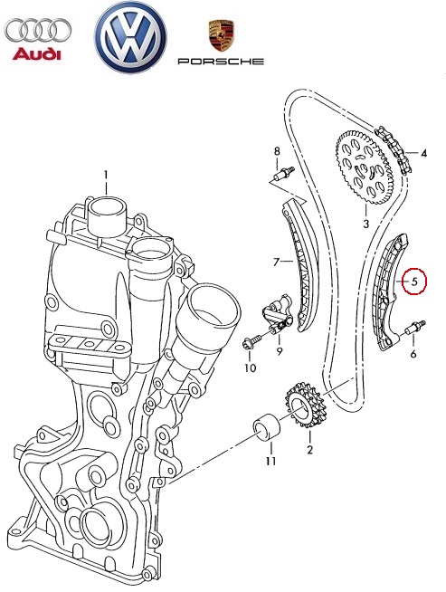 VW OE Vezérműlánc vezető 03C109469K_VOLK