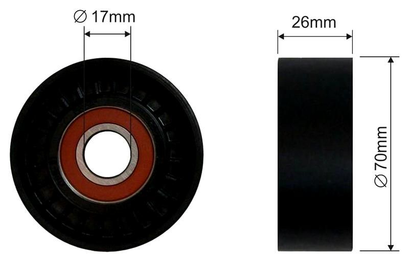 SZMETAL Feszítőgörgő, hosszbordás szíj 5001310