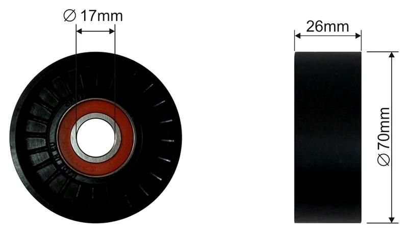 SZMETAL Vezetőgörgő, hosszbordás szíj 5003310