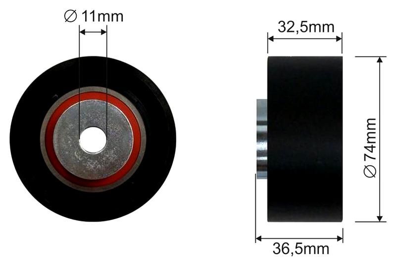 SZMETAL Vezetőgörgő, hosszbordás szíj 5007310