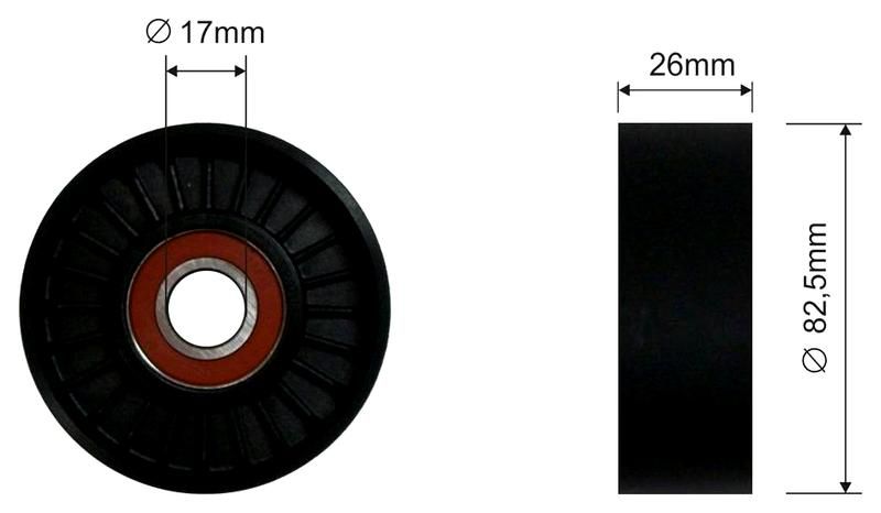 SZMETAL Feszítőgörgő, hosszbordás szíj 5033310