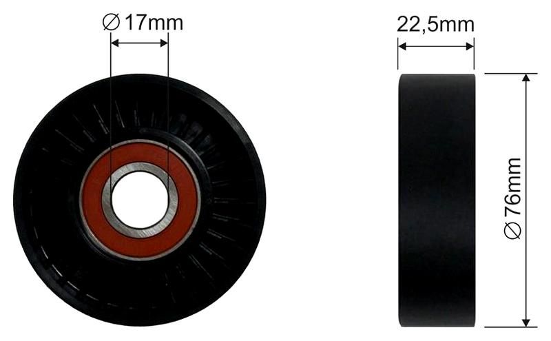 SZMETAL Feszítőgörgő, hosszbordás szíj 5052310