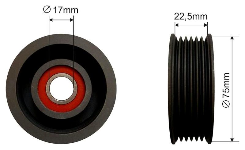 SZMETAL Feszítőgörgő, hosszbordás szíj 5056310