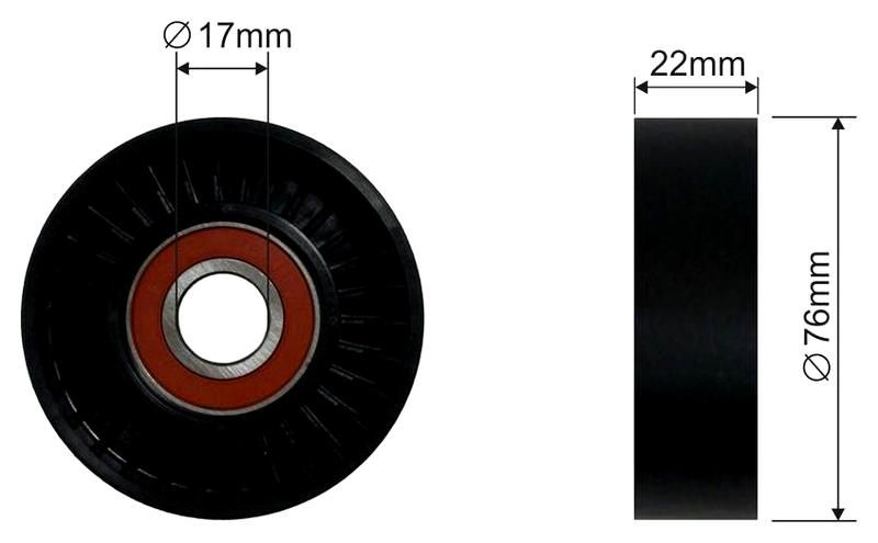 SZMETAL Vezetőgörgő, hosszbordás szíj 5060310