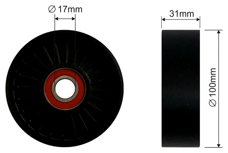 SZMETAL Feszítőgörgő, hosszbordás szíj 5072310