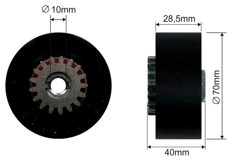 SZMETAL Feszítőgörgő, hosszbordás szíj 5086310