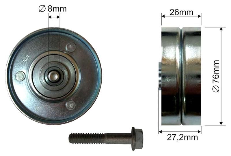 SZMETAL Vezetőgörgő, hosszbordás szíj 5100310