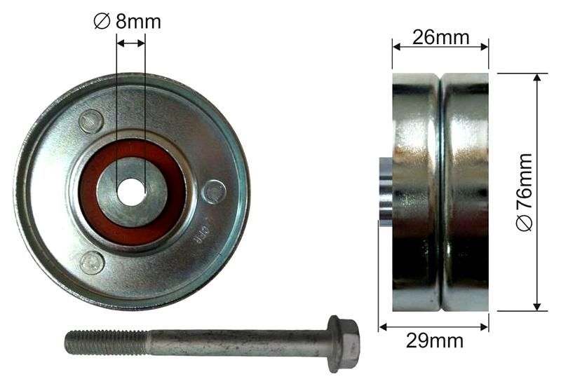 SZMETAL Feszítőgörgő, hosszbordás szíj 5104310