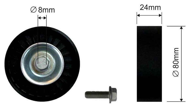 SZMETAL Feszítőgörgő, hosszbordás szíj 5115310