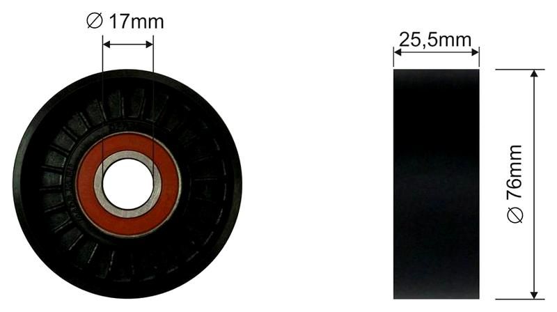 SZMETAL Feszítőgörgő, hosszbordás szíj 5123310