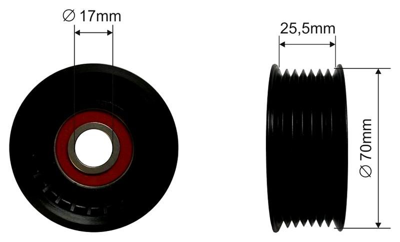 SZMETAL Feszítőgörgő, hosszbordás szíj 5130310