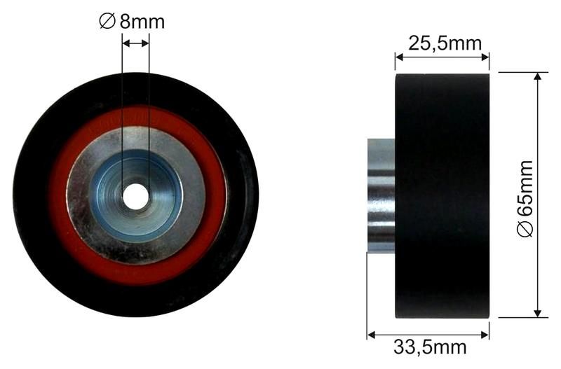 SZMETAL Vezetőgörgő, hosszbordás szíj 5153310