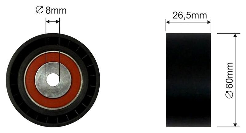 SZMETAL Feszítőgörgő, hosszbordás szíj 5203310