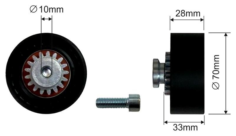 SZMETAL Feszítőgörgő, hosszbordás szíj 5204310