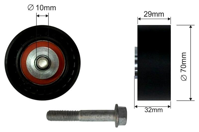 SZMETAL 5234310 Vezetőgörgő, hosszbordás szíj