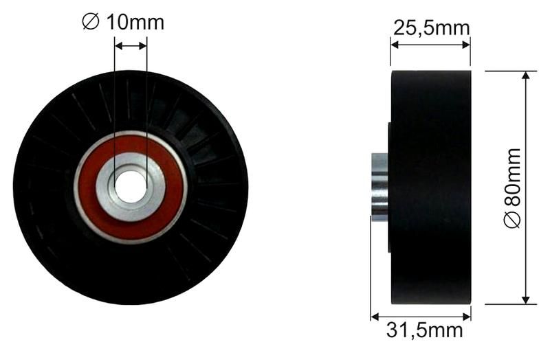 SZMETAL Vezetőgörgő, hosszbordás szíj 5258310