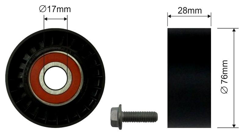 SZMETAL Feszítőgörgő, hosszbordás szíj 5278310