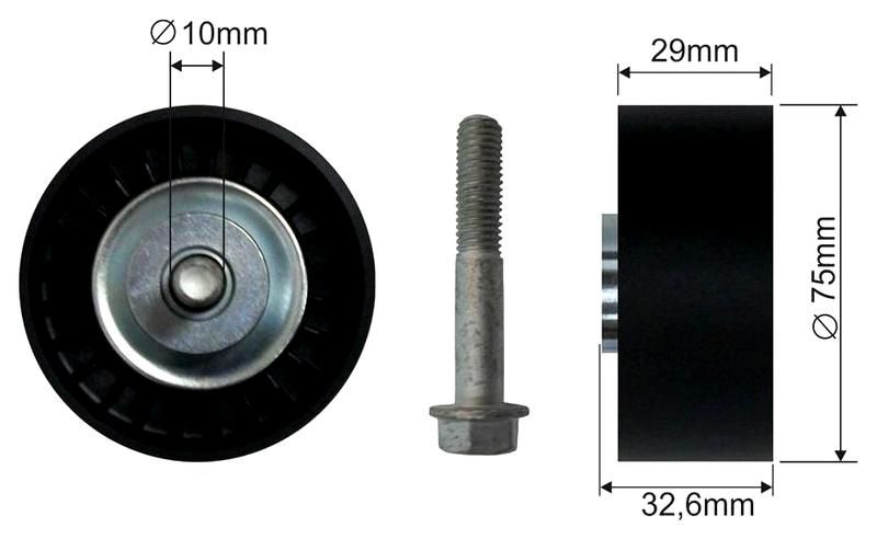 SZMETAL Feszítőgörgő, hosszbordás szíj 5288310