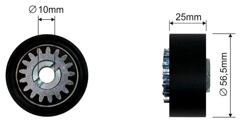 SZMETAL Feszítőgörgő, hosszbordás szíj 5329310