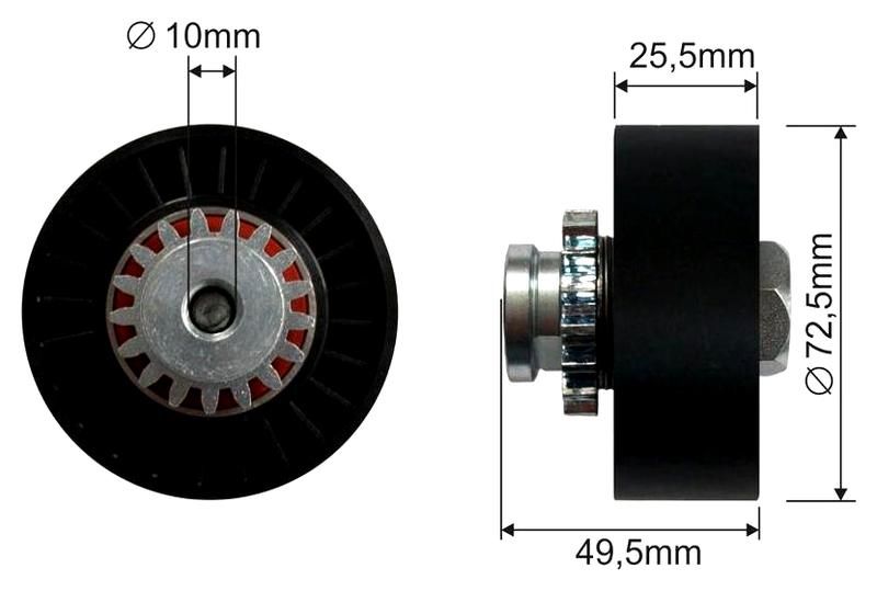 SZMETAL Feszítőgörgő, hosszbordás szíj 5334310