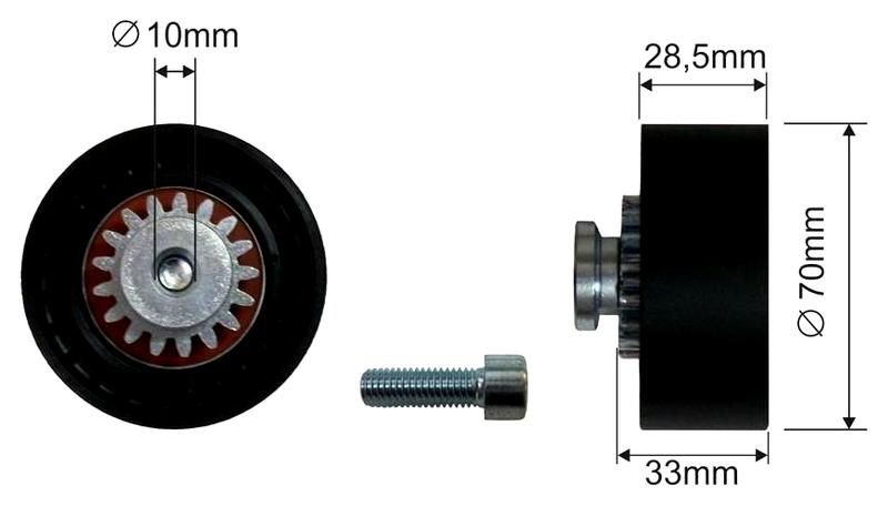 SZMETAL Feszítőgörgő, hosszbordás szíj 5338310