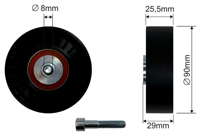 SZMETAL Vezetőgörgő, hosszbordás szíj 5354310