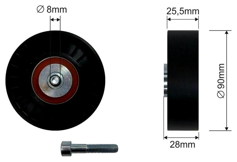 SZMETAL Vezetőgörgő, hosszbordás szíj 5356310