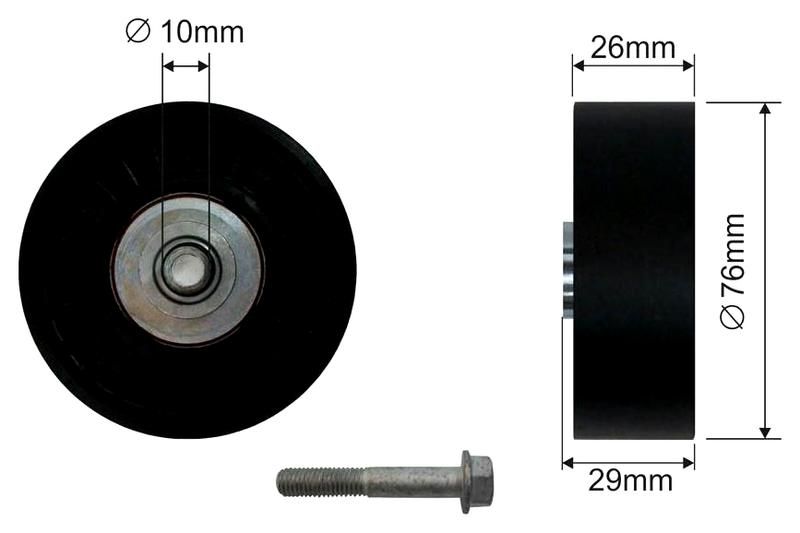 SZMETAL Vezetőgörgő, hosszbordás szíj 7359311