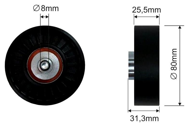 SZMETAL Vezetőgörgő, hosszbordás szíj 5377310