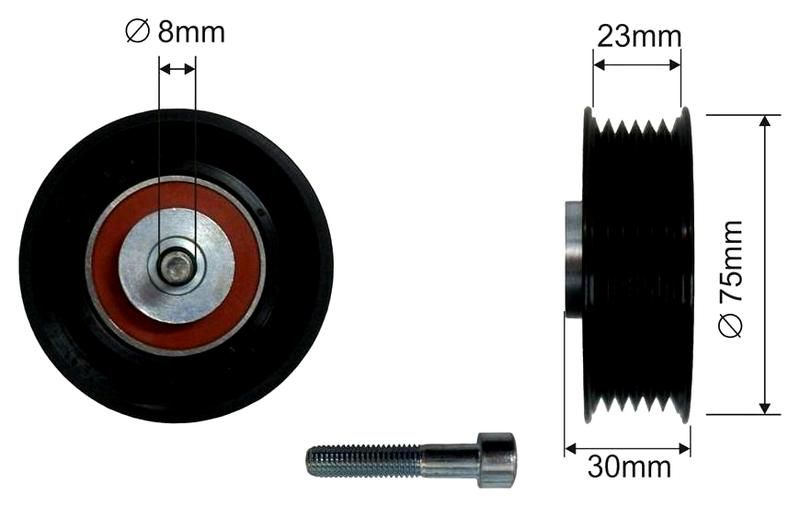 SZMETAL Vezetőgörgő, hosszbordás szíj 5381310