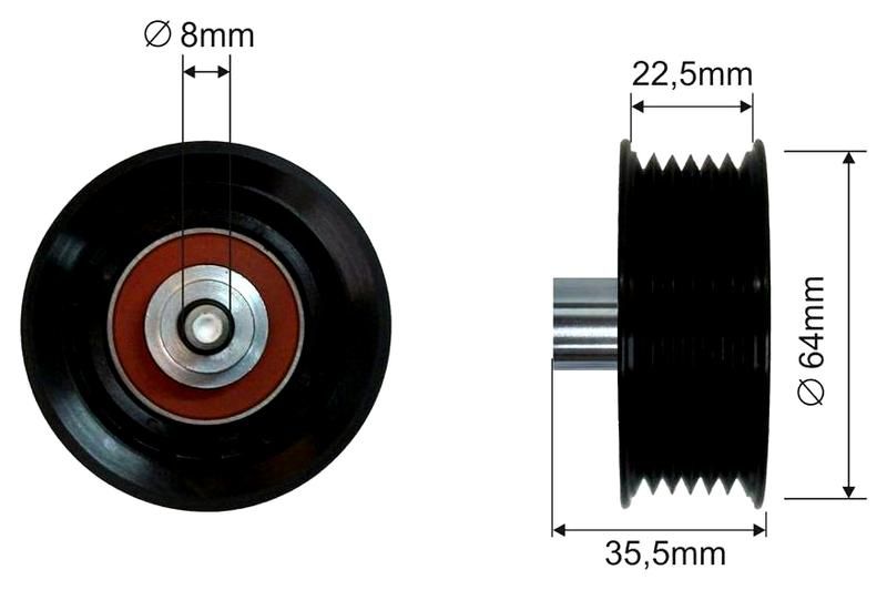 SZMETAL Vezetőgörgő, hosszbordás szíj 5384310