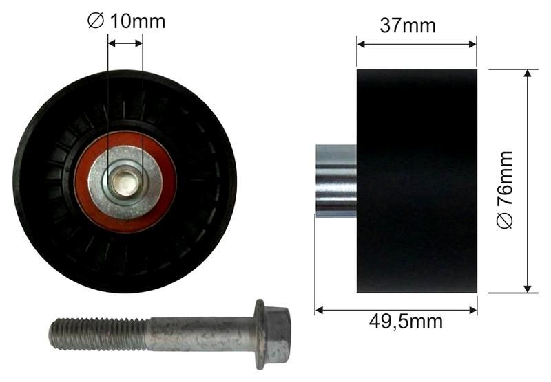 SZMETAL Vezetőgörgő, hosszbordás szíj 5394310