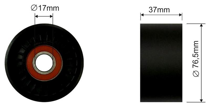 SZMETAL Feszítőgörgő, hosszbordás szíj 5395310